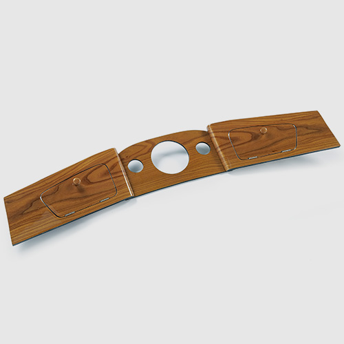 Dashboards, wooden panels and gear lever knobs
