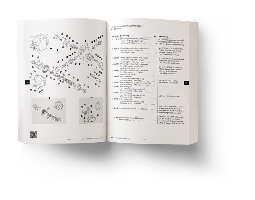 Limora Ersatzteilkatalog Jaguar E-Typ Serie 1 und Serie 2