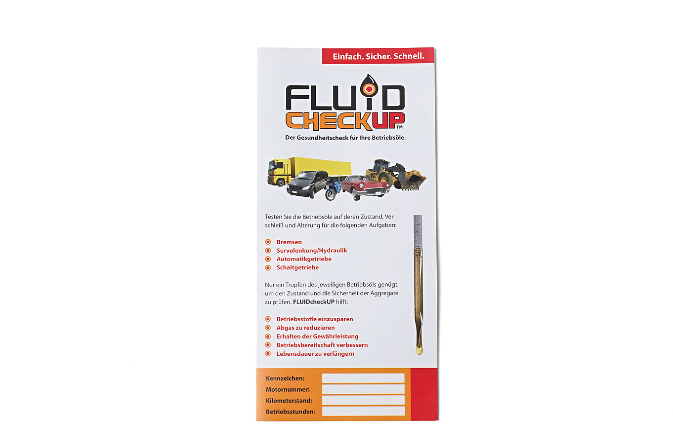 Fluid Check-Up™ Betriebsstoff Analysator