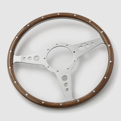 Wood rim steering wheels