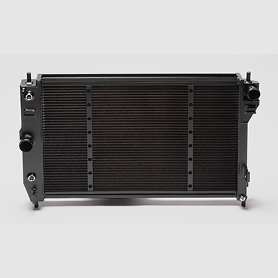 Radiator, water pump, thermostat and fan belt