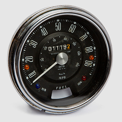 Gauges and steering lock