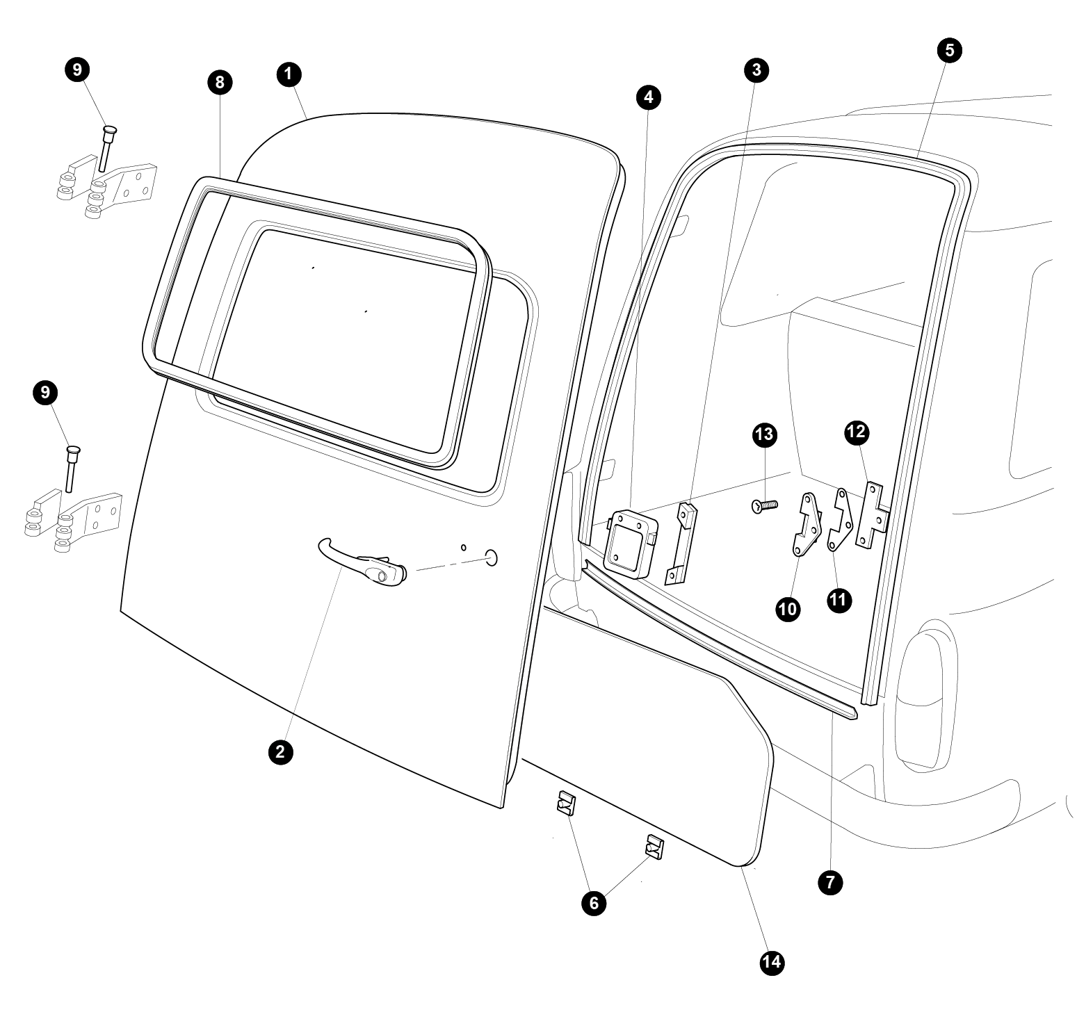 Türgummi Reproduktion für eine Tür Fiat 500 N/D/Giardiniera