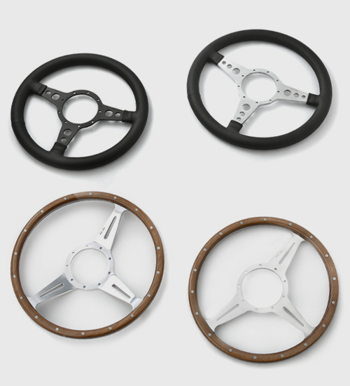 Moto-Lita woodrim and leatherrim steering wheels